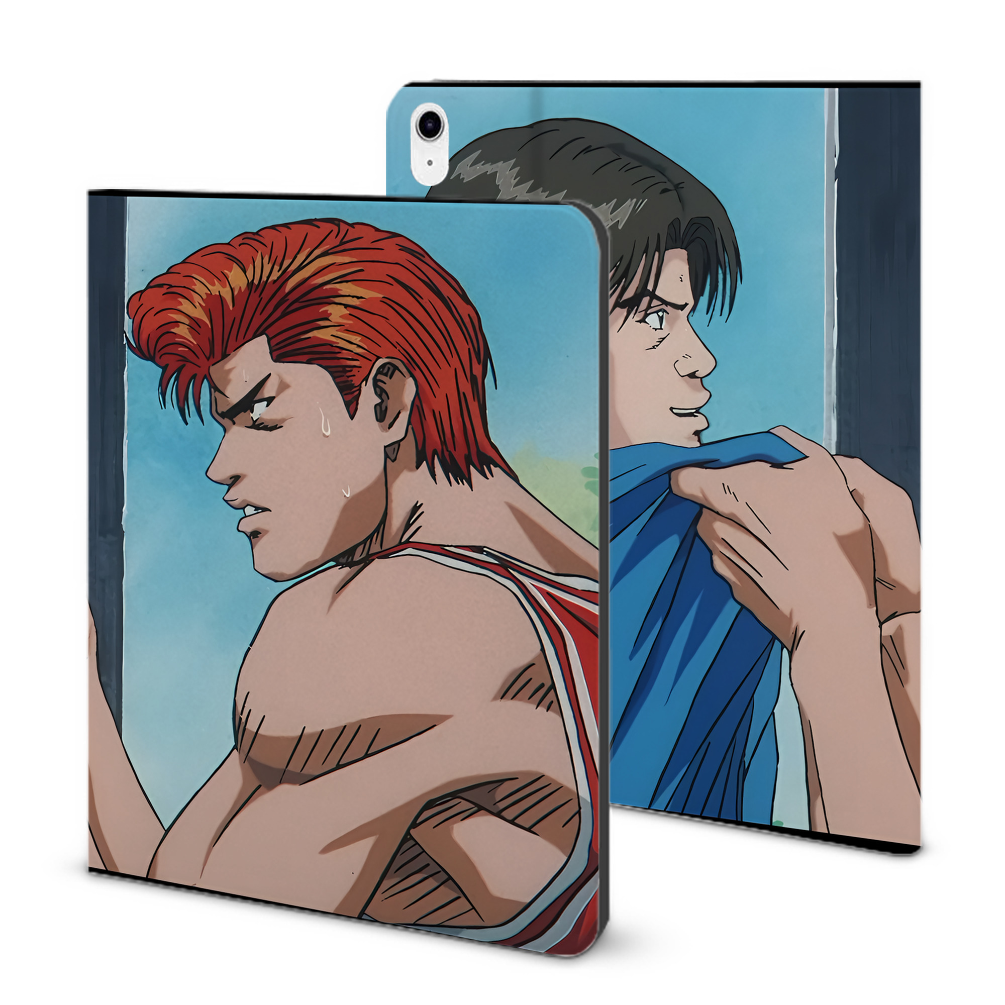 （画像用） SLAM DUNK／スラムダンク IPad ケース ブック型 PUレザー TPU 耐衝撃 軽量 薄型 ペン収納なし 全面保護 IPad 各モデル対応